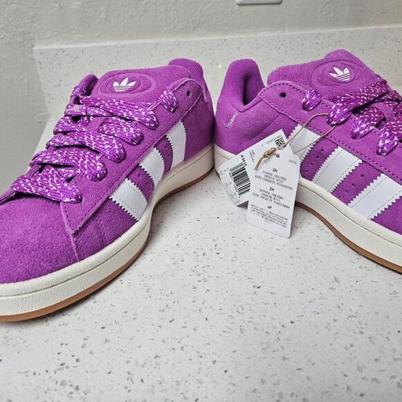 Adidas Campus 00s New Without Box Womens Size 9.5 Purple Burst Cloud White - Picture 7 of 9